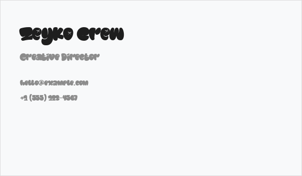 Zeyko Crew Business Card