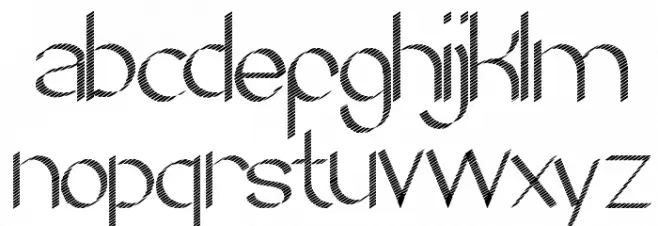zebra CROSS Schriftart Kleinbuchstaben