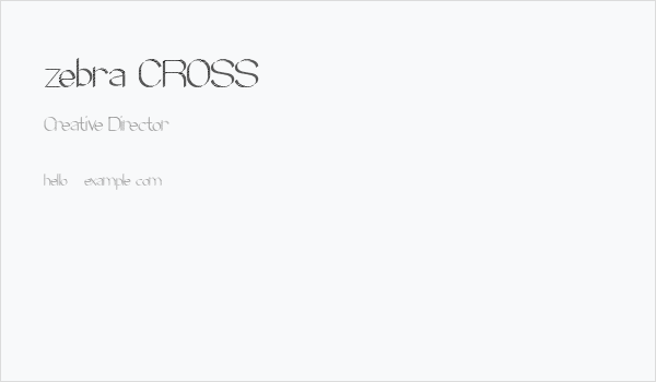 zebra CROSS Business Card