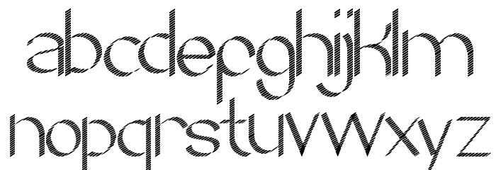 zebra CROSS Font LOWERCASE