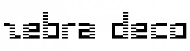 zebra deco  免费字体下载
