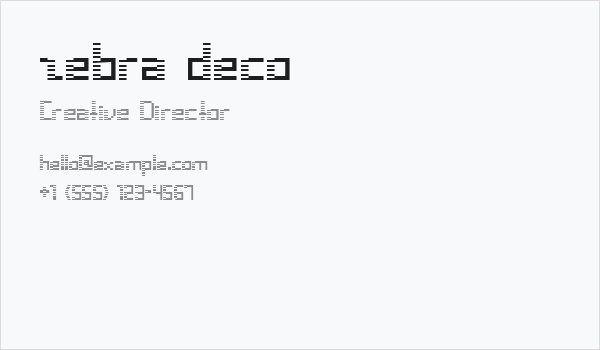 zebra deco Business Card