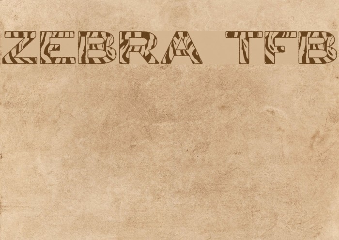 zebra tfb Font examples