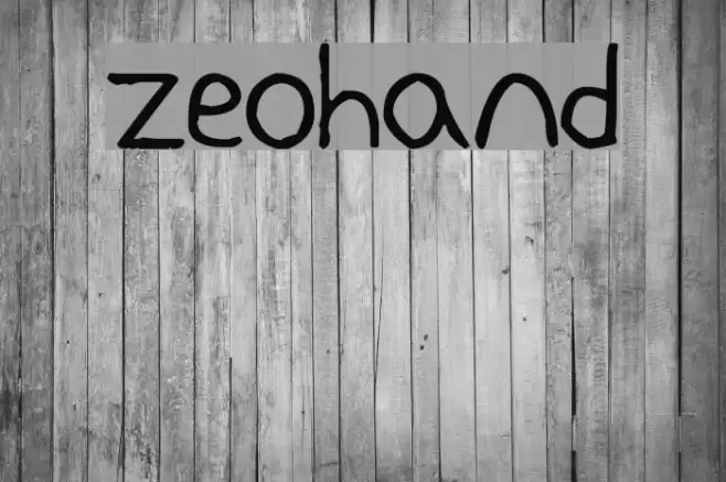 zeohand Font examples