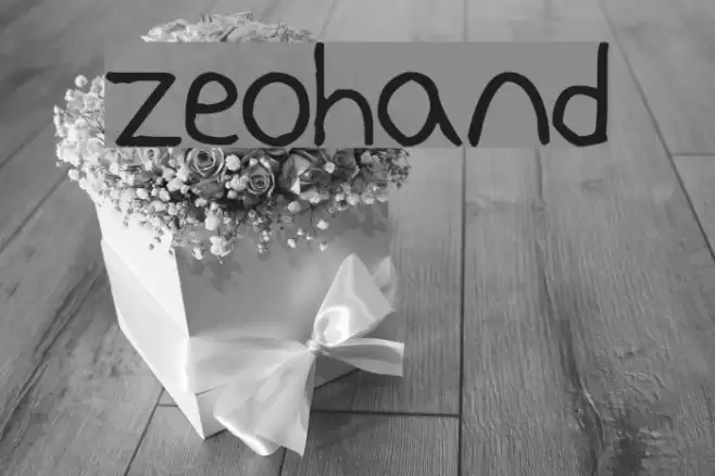 zeohand Font examples