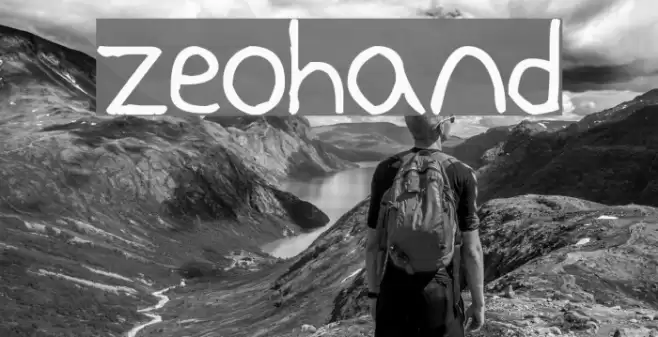 zeohand Font examples