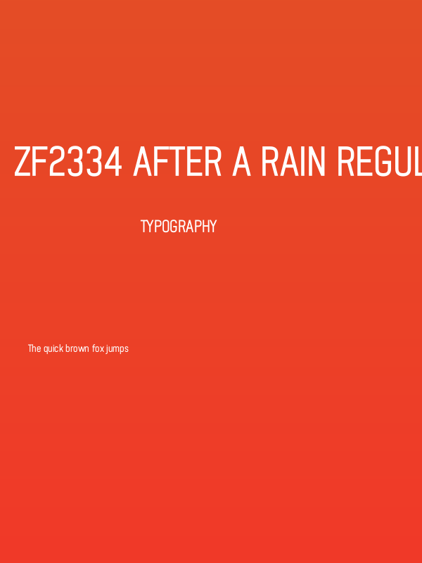 ZF2334 After A Rain Regular Poster
