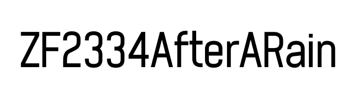 ZF2334 After A Rain  font caratteri gratis