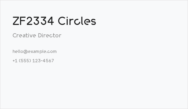 ZF2334 Circles Business Card