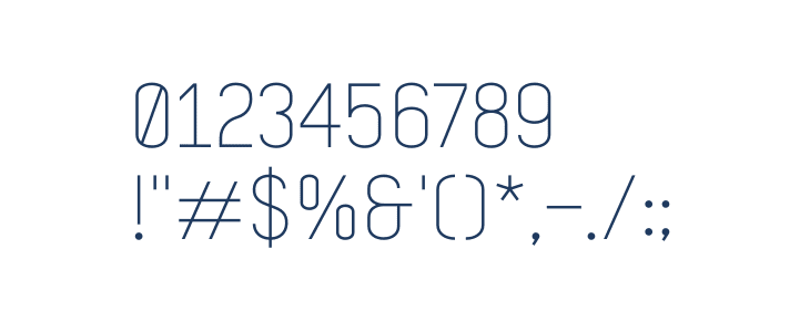 ZF2334 Condensed Regular Other Characters
