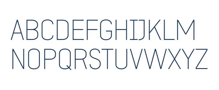ZF2334 Condensed Regular Uppercase