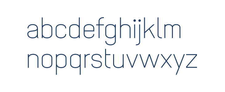 ZF2334 Condensed Regular Lowercase