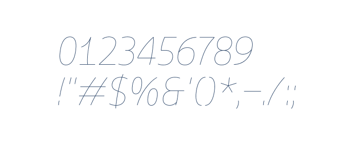 ZF2334 Curved & Italic Hairline Other Characters
