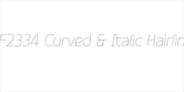 ZF2334 Curved & Italic Hairline Logo