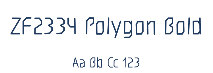 ZF2334 Polygon Bold Font Preview