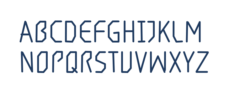 ZF2334 Polygon Bold Uppercase