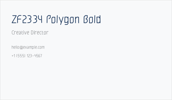ZF2334 Polygon Bold Business Card