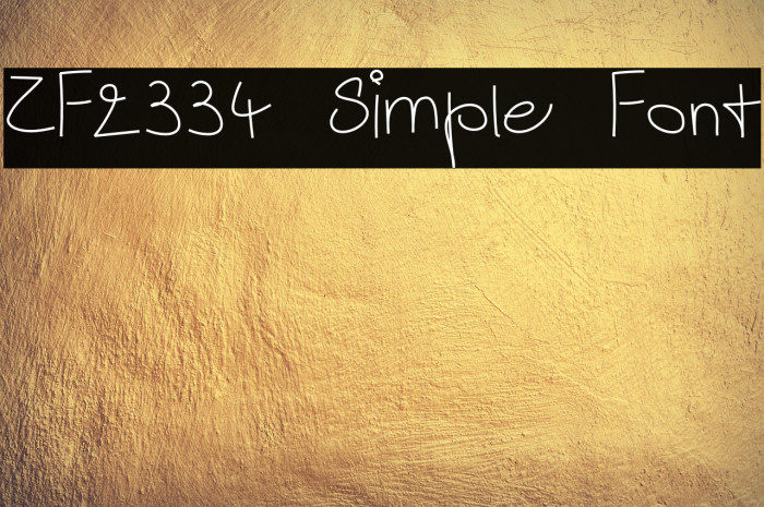 ZF2334 Simple Font Example 1