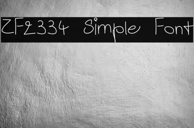 ZF2334 Simple Font Fonte examples