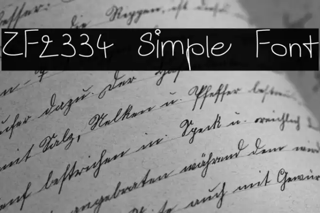 ZF2334 Simple Font Fonte examples