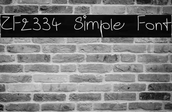 ZF2334 Simple Font Fonte examples
