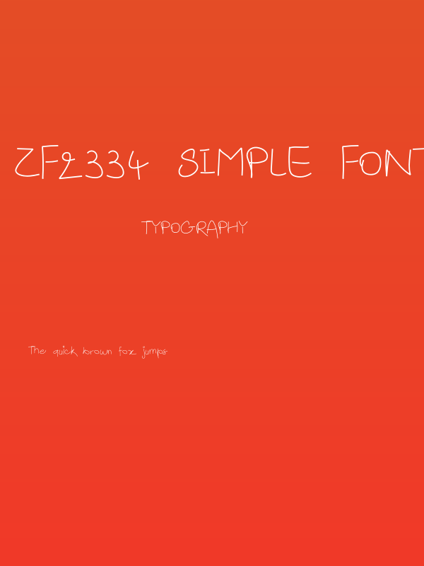 ZF2334 Simple Font Poster