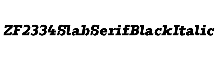 ZF2334 Slab Serif Black Italic  font caratteri gratis
