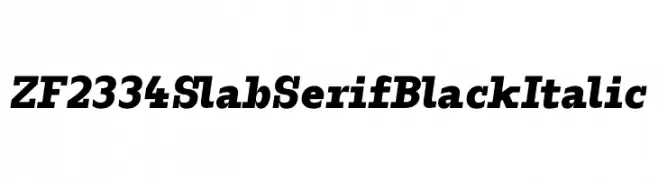 ZF2334 Slab Serif Black Italic  Frei Schriftart Herunterladen