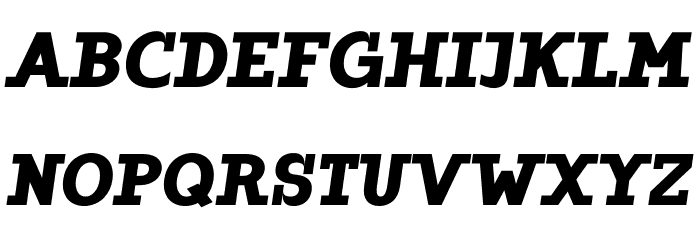 ZF2334 Slab Serif Black Italic Font UPPERCASE