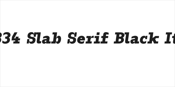 ZF2334 Slab Serif Black Italic Logo