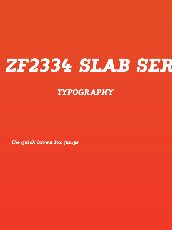 ZF2334 Slab Serif Black Italic Poster