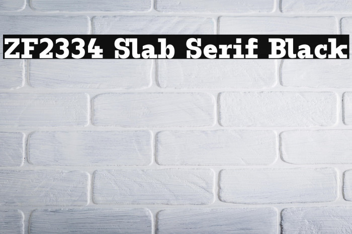 ZF2334 Slab Serif Black Example 1