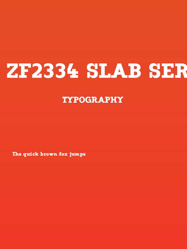 ZF2334 Slab Serif Black Poster