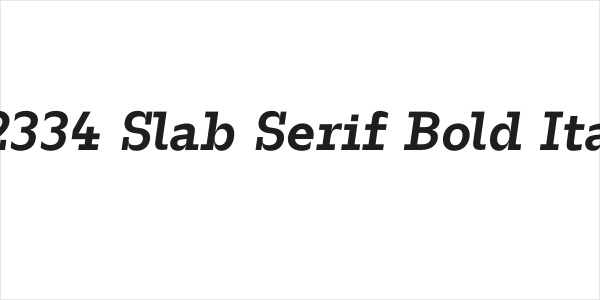 ZF2334 Slab Serif Bold Italic Logo