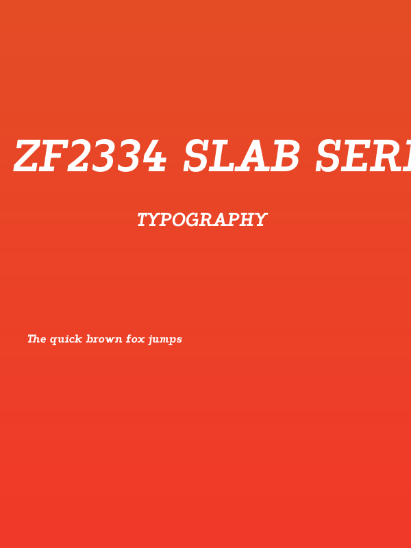 ZF2334 Slab Serif Bold Italic Poster