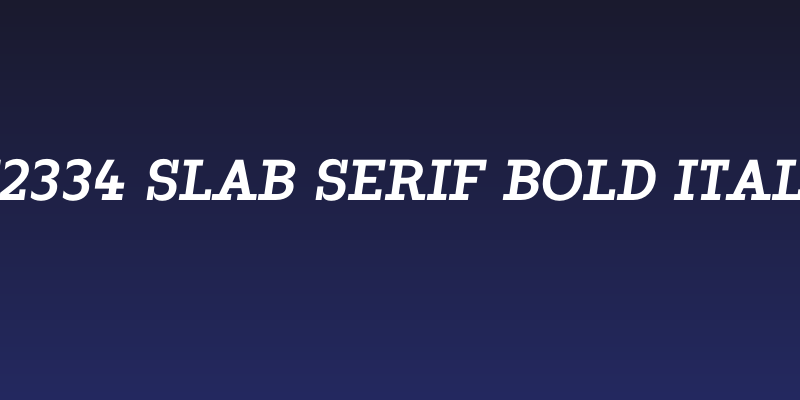 ZF2334 Slab Serif Bold Italic Social Header
