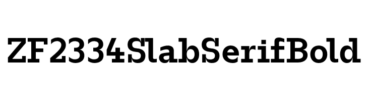 ZF2334 Slab Serif Bold  لخطوط تنزيل