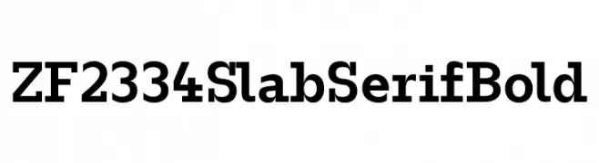 ZF2334 Slab Serif Bold  Frei Schriftart Herunterladen