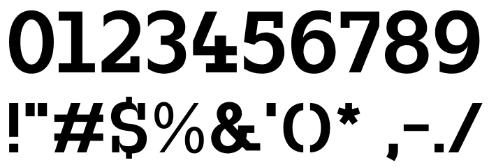 ZF2334 Slab Serif Bold Font OTHER CHARS