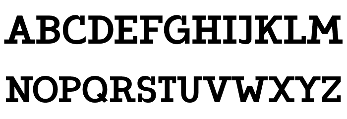 ZF2334 Slab Serif Bold Font UPPERCASE