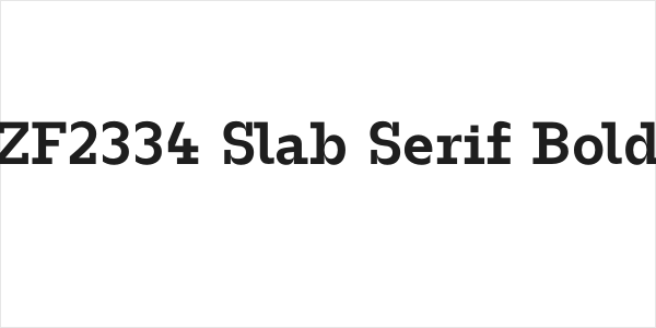 ZF2334 Slab Serif Bold Logo