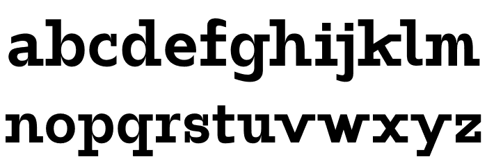 ZF2334 Slab Serif Bold Font LOWERCASE