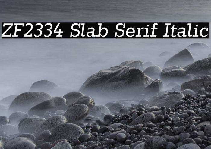 ZF2334 Slab Serif Italic Example 1
