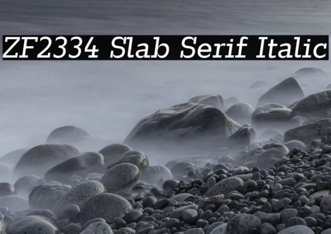 ZF2334 Slab Serif Italic Example 1