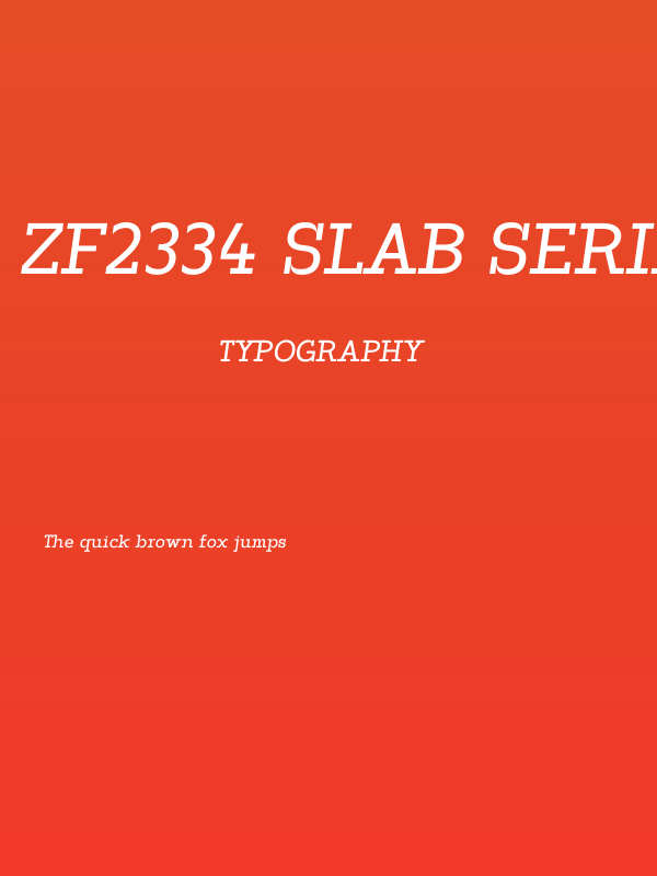 ZF2334 Slab Serif Italic Poster