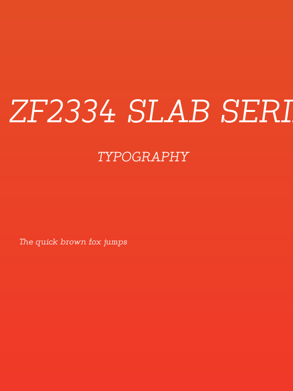 ZF2334 Slab Serif Light Italic Poster