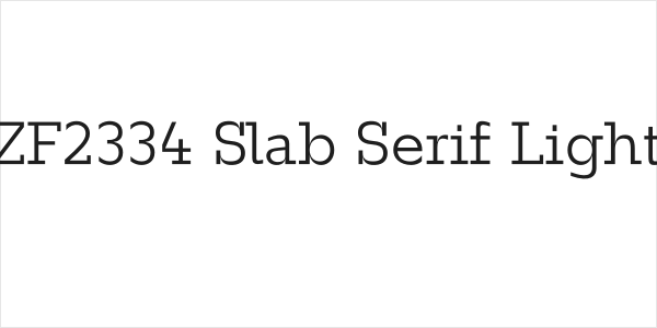 ZF2334 Slab Serif Light Logo