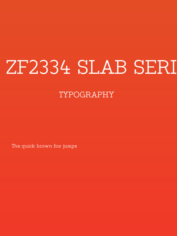 ZF2334 Slab Serif Light Poster