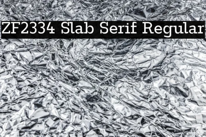 ZF2334 Slab Serif Regular Example 3