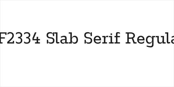 ZF2334 Slab Serif Regular Logo